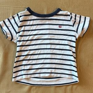 Petit Bateau Nautical Navy Striped Kids Tee